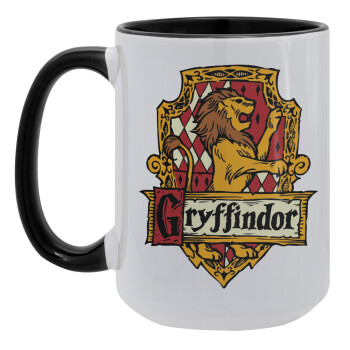 Gryffindor, Harry potter, Κούπα Mega 15oz, κεραμική Μαύρη, 450ml
