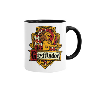 Gryffindor, Harry potter, Mug colored black, ceramic, 330ml