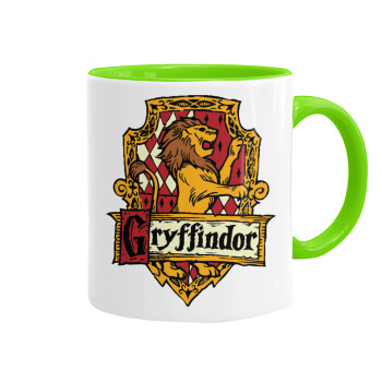 Gryffindor, Harry potter, Mug colored light green, ceramic, 330ml