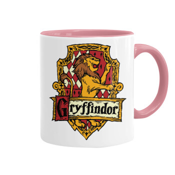 Gryffindor, Harry potter, Κούπα χρωματιστή ροζ, κεραμική, 330ml