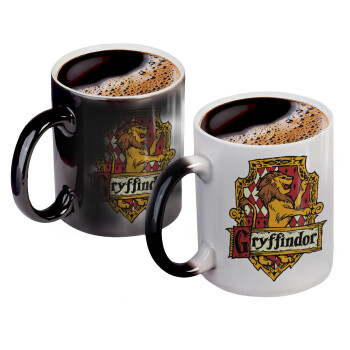 Gryffindor, Harry potter, Κούπα Μαγική, κεραμική, 330ml που αλλάζει χρώμα με το ζεστό ρόφημα (1 τεμάχιο)