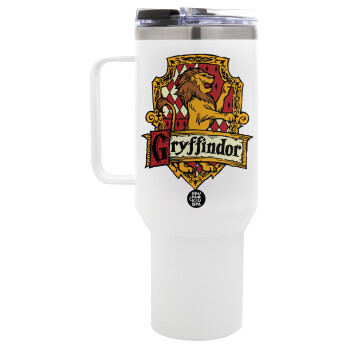 Gryffindor, Harry potter, Mega Tumbler με καπάκι, διπλού τοιχώματος (θερμό) 1,2L