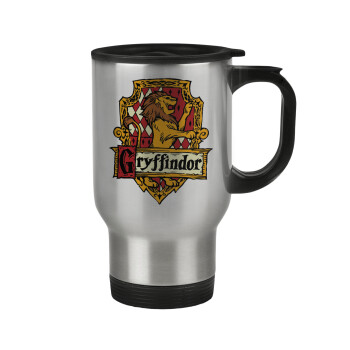 Gryffindor, Harry potter, Stainless steel travel mug with lid, double wall 450ml
