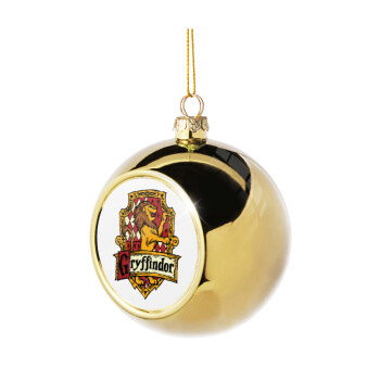 Gryffindor, Harry potter, Golden Christmas tree ball ornament 8cm