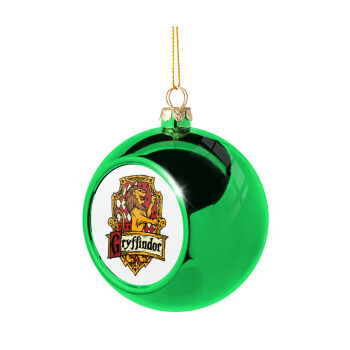 Gryffindor, Harry potter, Χριστουγεννιάτικη μπάλα δένδρου Πράσινη 8cm