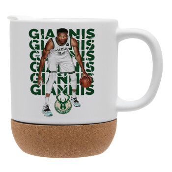 Giannis Antetokounmpo, Ceramic coffee mug Cork (MAT), 330ml (1pcs)