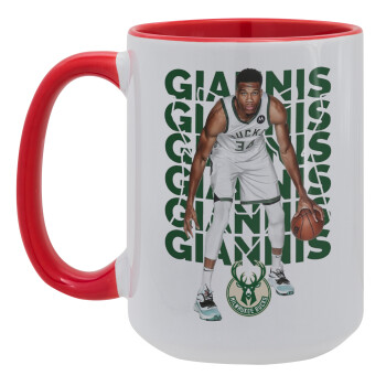 Giannis Antetokounmpo, Κούπα Mega 15oz, κεραμική Κόκκινη, 450ml