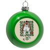 Green Christmas tree ornament bauble 8cm