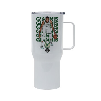 Giannis Antetokounmpo, Mega Stainless steel Tumbler with lid, double wall 750L