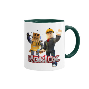 Roblox, Κούπα χρωματιστή πράσινη, κεραμική, 330ml