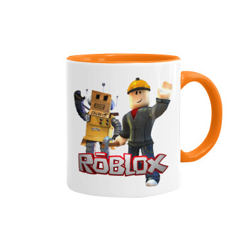 Roblox, Mug colored orange, ceramic, 330ml