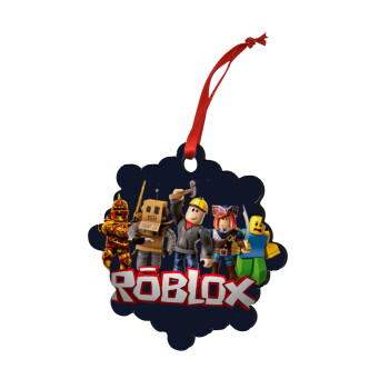 Roblox, Στολίδι Χριστουγεννιάτικο στολίδι snowflake ξύλινο 7.5cm