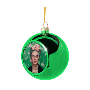 Frida Kahlo, Green Christmas tree ornament ball 8cm