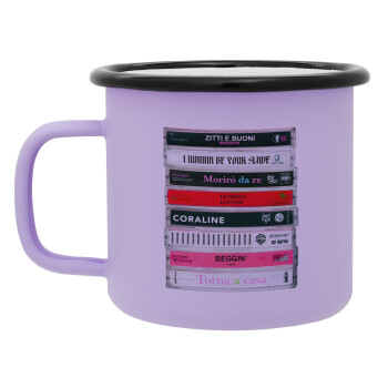 Maneskin Cassette, Κούπα Μεταλλική εμαγιέ ΜΑΤ Light Pastel Purple 360ml