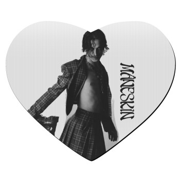 Maneskin Damiano David, Mousepad heart 23x20cm