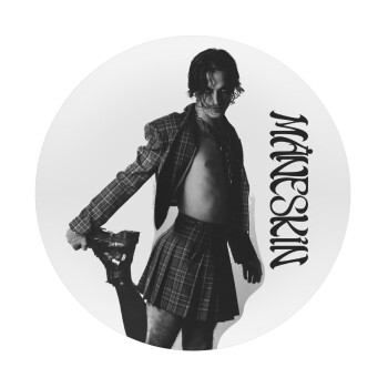 Maneskin Damiano David, Mousepad Round 20cm