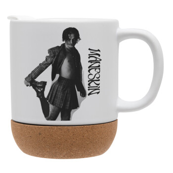 Maneskin Damiano David, Ceramic coffee mug Cork (MAT), 330ml (1pcs)