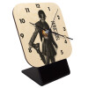 Quartz Table clock in natural wood (10cm)