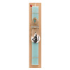 Easter Set, wooden keychain & aromatic flat Easter candle (30cm) (TURQUOISE)