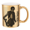 Mug ceramic, gold mirror, 330ml