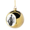 Golden Christmas tree ball ornament 8cm