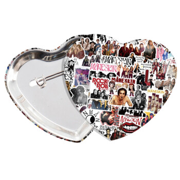 Maneskin stickers, Κονκάρδα παραμάνα καρδιά (57x52mm)