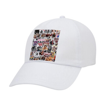 Maneskin stickers, Καπέλο Ενηλίκων Baseball Λευκό 5-φύλλο (POLYESTER, ΕΝΗΛΙΚΩΝ, UNISEX, ONE SIZE)