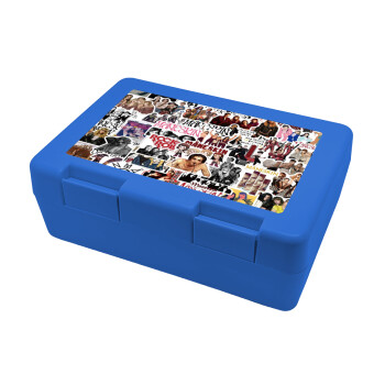 Maneskin stickers, Children's cookie container BLUE 185x128x65mm (BPA free plastic)