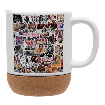 Maneskin stickers, Ceramic coffee mug Cork (MAT), 330ml (1pcs)