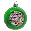 Green Christmas tree ornament bauble 8cm