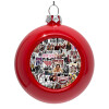 Red Christmas tree ornament bauble 8cm