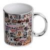 Mug ceramic, silver mirror, 330ml