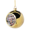 Golden Christmas tree ball ornament 8cm