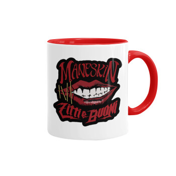 Maneskin lips, Mug colored red, ceramic, 330ml