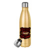 Glitter gold stainless steel thermos bottle, double-walled, 500ml