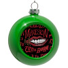 Green Christmas tree ornament bauble 8cm