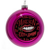 Purple Christmas tree ornament bauble 8cm