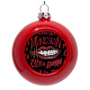 Red Christmas tree ornament bauble 8cm