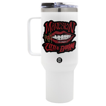 Maneskin lips, Mega Tumbler με καπάκι, διπλού τοιχώματος (θερμό) 1,2L