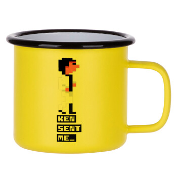 Ken sent me, Leisure Suit Larry, Metallic enamel MATT Yellow cup 360ml