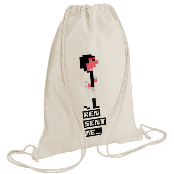 Ken sent me, Leisure Suit Larry, Backpack bag GYMBAG natural (28x40cm)