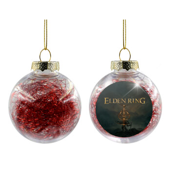 Elden Ring, Transparent Christmas tree ball ornament with red filling 8cm