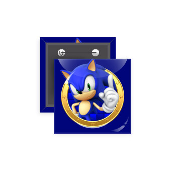 Sonic the hedgehog, Κονκάρδα παραμάνα τετράγωνη 5x5cm