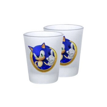 Sonic the hedgehog, Σφηνοπότηρα γυάλινα 45ml του πάγου (2 τεμάχια)