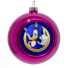 Purple Christmas tree ornament bauble 8cm