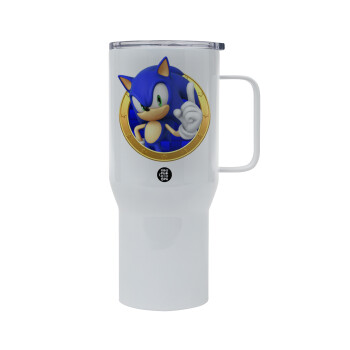 Sonic the hedgehog, Mega Stainless steel Tumbler with lid, double wall 750L