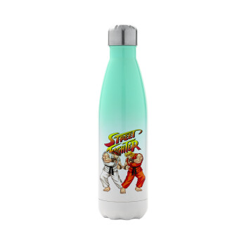 Street fighter, Metal mug thermos Green/White (Stainless steel), double wall, 500ml