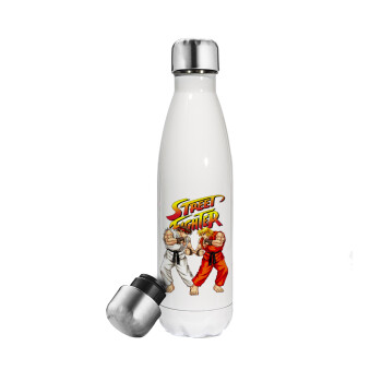 Street fighter, Metal mug thermos White (Stainless steel), double wall, 500ml