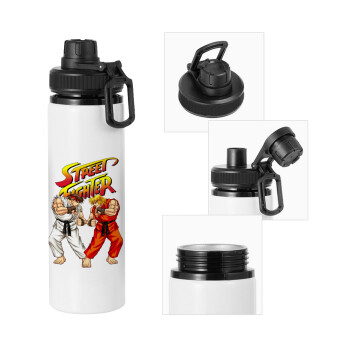 Street fighter, Metal water bottle with safety cap, aluminum 850ml