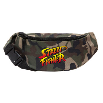 Street fighter, Unisex waist bag (banana) in Jungle camouflage color with 2 pockets